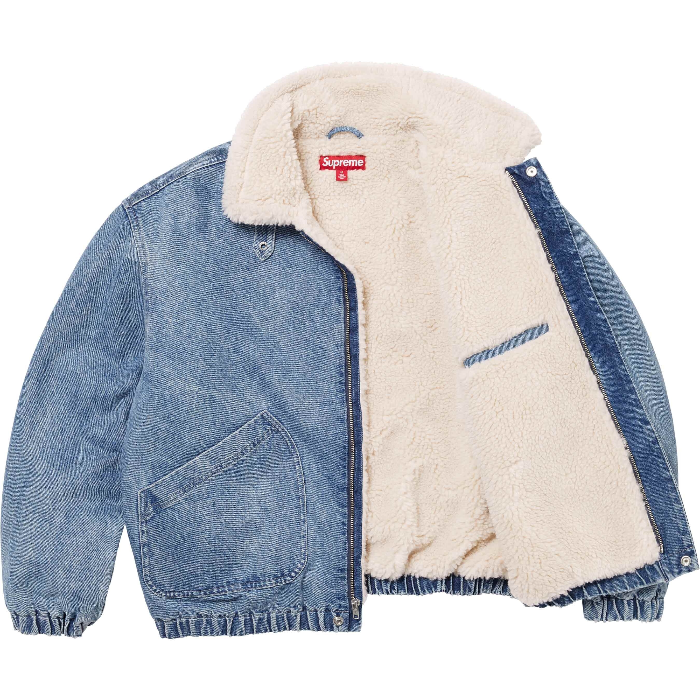 Faux Shearling Lined Bomber Jacket view 6